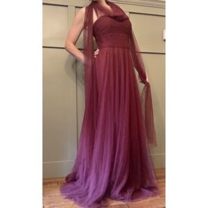 JENNY Yoo Collection Convertible Tulle Bridesmaid Dress Formal Gown Size 10
